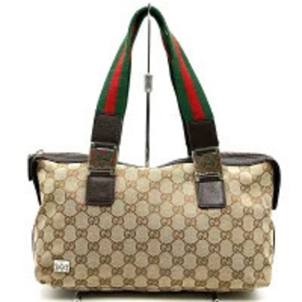 Gucci GG Canvas Sherry Line handbag web strap